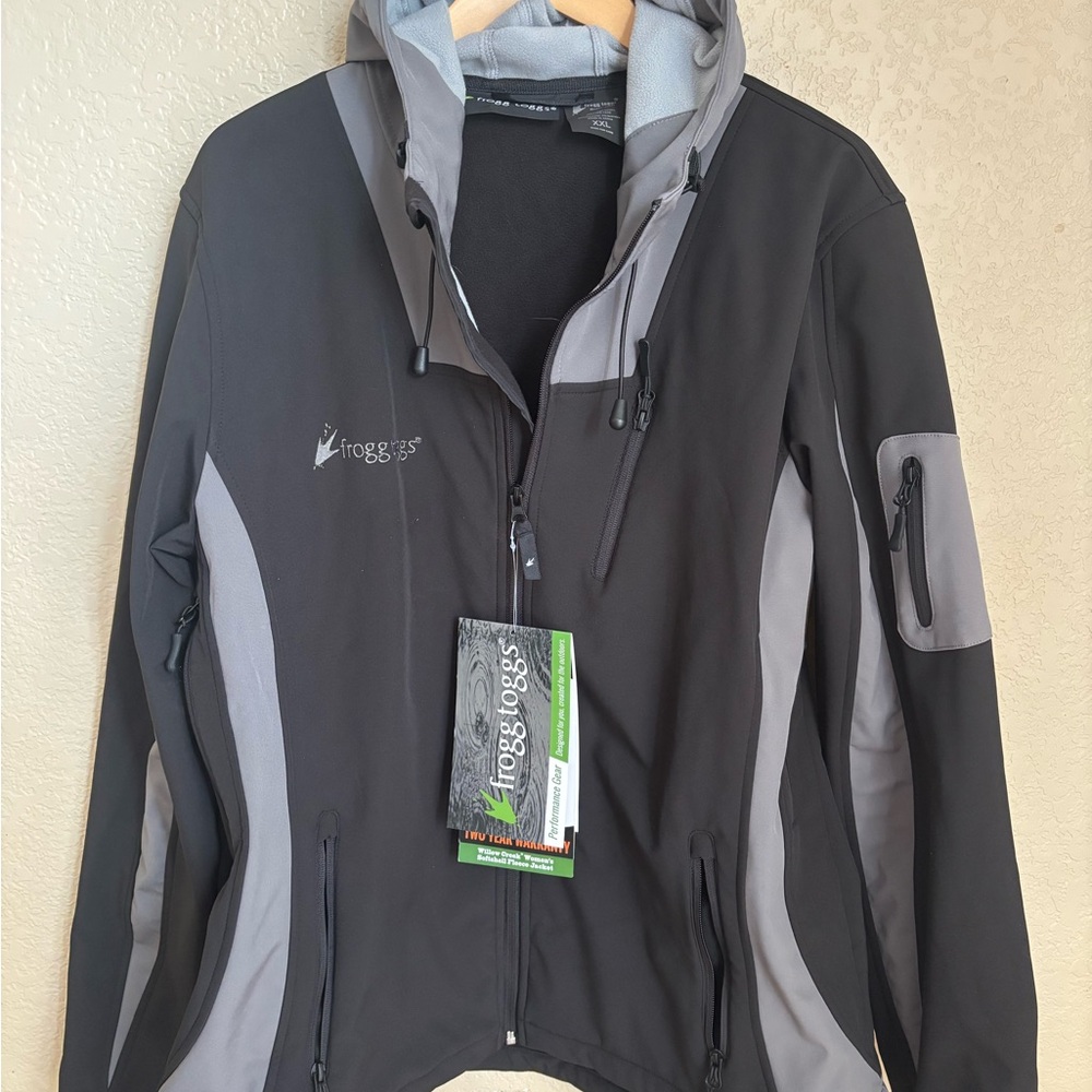 Frogg Toggs Women's Waterproof Raincoat - Black and Gray